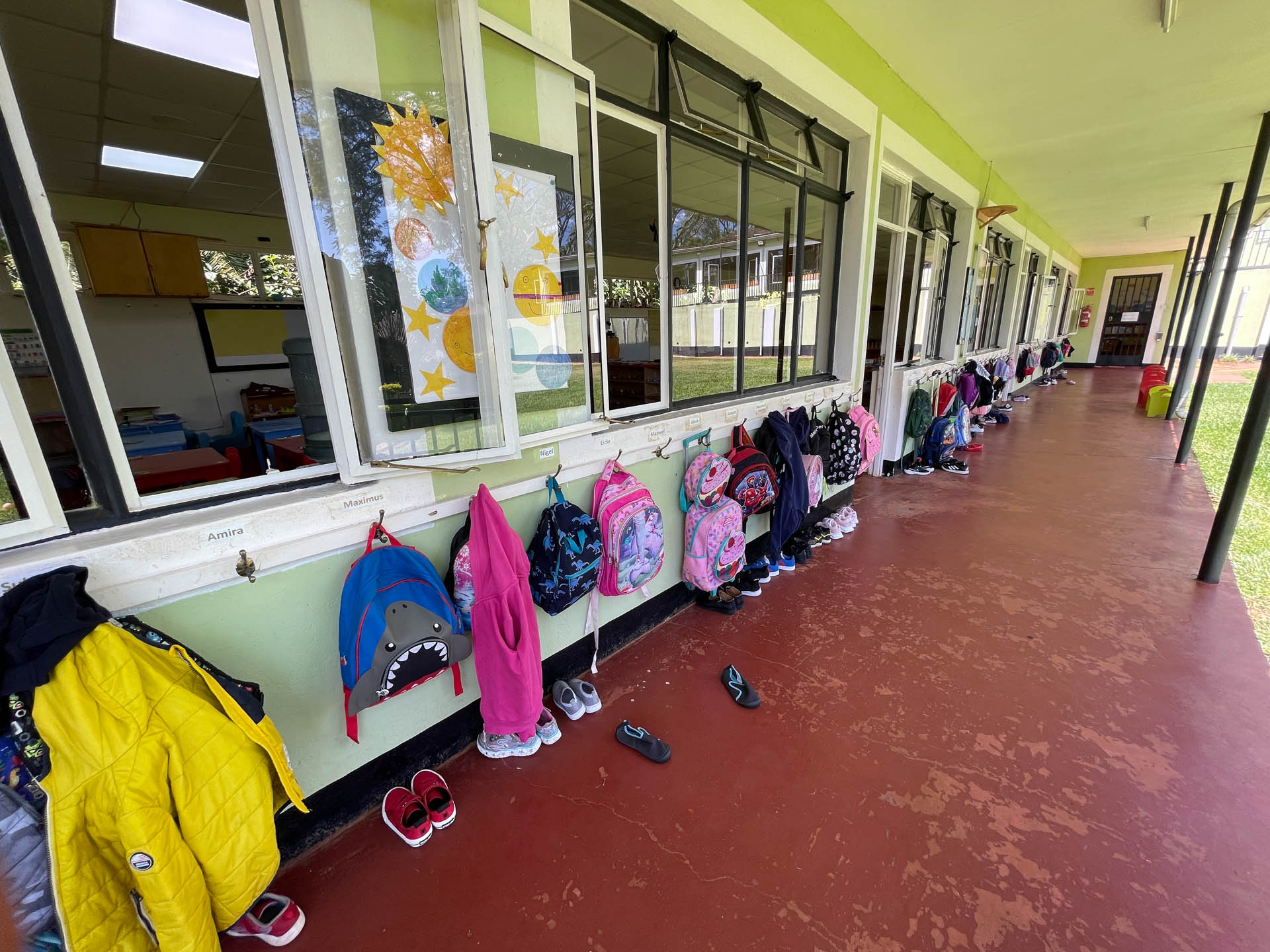 Children learning together outdoors